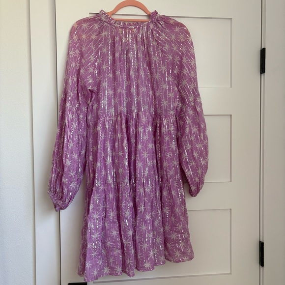 Tuckernuck Oliphant Virgo Lilac Tiered Mini Dress - Picture 8 of 11